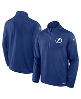 Fanatics Men's Blue Tampa Bay Lightning Authentic Pro Rink Quarter-Zip Jacket