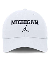 Jordan Men's White Michigan Wolverines Club Tri-Glide Adjustable Hat