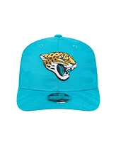 New Era Men's Teal Jacksonville Jaguars Adventure Camo Trucker 9SEVENTY Stretch Snap Adjustable Hat