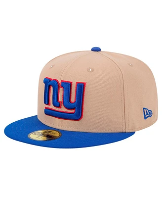 New Era Men's Tan York Giants Logo Main 59FIFTY Fitted Hat