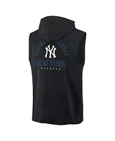 Fanatics Men's Black New York Yankees Fire Speed Sleeveless Pullover Hoodie