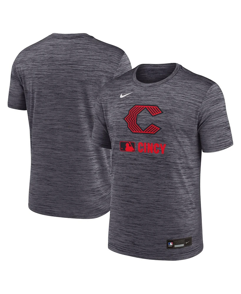 Nike Men's Black Cincinnati Reds 2025 City Connect Authentic Collection Velocity Performance T-Shirt