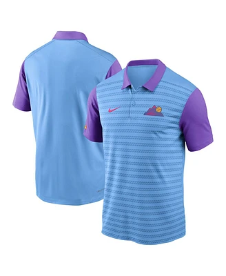 Nike Men's Light Blue/Purple Colorado Rockies 2025 City Connect Authentic Collection Victory Performance Polo Shirt