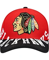 Mitchell & Ness Men's Red/Black Chicago Blackhawks Underarch Two-Tone Pro Crown Snapback Hat