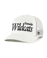 '47 Brand Men's and Women's Cream Kentucky Wildcats Foundation Script Adjustable Trucker Hat