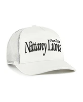 '47 Brand Men's and Women's Cream Penn State Nittany Lions Foundation Script Adjustable Trucker Hat