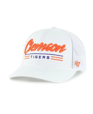 '47 Brand Men's White Clemson Tigers Garner Rope Trucker Adjustable Hat