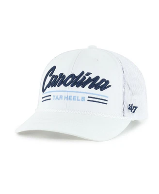 '47 Brand Men's White North Carolina Tar Heels Garner Rope Trucker Adjustable Hat