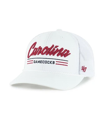 '47 Brand Men's White South Carolina Gamecocks Garner Rope Trucker Adjustable Hat