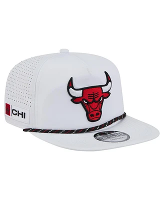 New Era Men's White Chicago Bulls Performance Rope Golfer Adjustable Hat