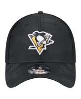 New Era Men's Black Pittsburgh Penguins Active Subtle Camo 39THIRTY Flex Hat