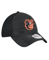 New Era Men's Black Baltimore Orioles Subtle Camo 39THIRTY Flex Hat