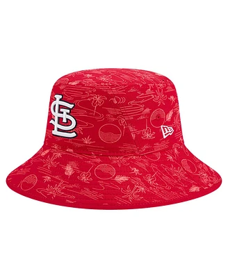 New Era Men's Red St. Louis Cardinals 2025 Spring Training All Over Print Bucket Hat