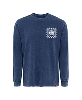 Sportiqe Men's and Women's Blue Minnesota Lynx Rock Roll Collection Bono Mineral Wash Premium Long Sleeve T-Shirt