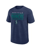 Fanatics Men's Heather Navy Seattle Mariners Top Notch T-Shirt