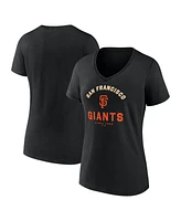 Logo Athletic Women's Black San Francisco Giants Unrivaled V-Neck T-Shirt