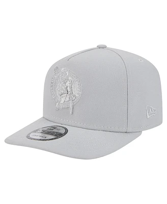 New Era Men's Gray Boston Celtics Colorpack A-Frame Pinch Front 9FIFTY Snapback Hat