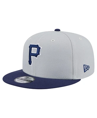 New Era Men's Gray/Navy Pittsburgh Pirates 2-Tone Color Pack 9FIFTY Snapback Hat