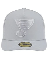 New Era Men's Gray St. Louis Blues Color Pack A-Frame 59FIFTY Fitted Hat