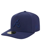 New Era Men's Navy Atlanta Braves Color Pack A-Frame 59FIFTY Fitted Hat