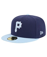 New Era Men's Navy/Light Blue Pittsburgh Pirates Color Pack 2-Tone 59FIFTY Fitted Hat