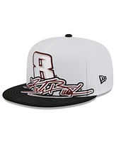 New Era Men's White/Black Kyle Busch 9FIFTY Snapback Hat