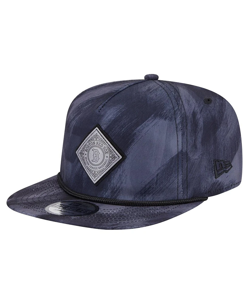 New Era Men's Navy Boston Red Sox Printed Golfer Snapback Hat