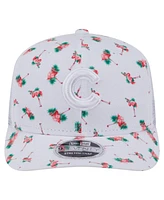 New Era Men's White Chicago Cubs Flamingo Mesh Back 9SEVENTY Stretch-Snap Hat