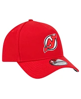 New Era Men's Red New Jersey Devils Core A-Frame 9FORTY Adjustable Hat