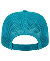 New Era Men's Aqua Miami Dolphins Main Trucker 9SEVENTY Stretch snap Hat