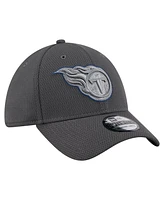 New Era Men's Graphite Tennessee Titans Main 39THIRTY Flex Hat