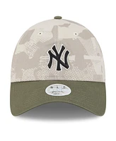 New Era Women's Light Beige/Olive New York Yankees 2025 Armed Forces Day 9TWENTY Adjustable Hat