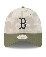 New Era Women's Light Beige/Olive Boston Red Sox 2025 Armed Forces Day 9TWENTY Adjustable Hat