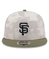 New Era Men's Light Beige/Olive San Francisco Giants 2025 Armed Forces Day Split Panel 9FIFTY Snapback Hat