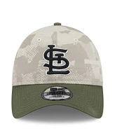 New Era Men's Light Beige/Olive St. Louis Cardinals 2025 Armed Forces Day 9TWENTY Adjustable Hat