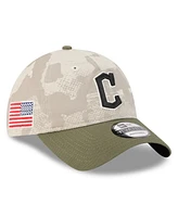 New Era Men's Light Beige/Olive Cleveland Guardians 2025 Armed Forces Day 9TWENTY Adjustable Hat