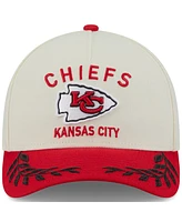 New Era Men's Cream/Red Kansas City Chiefs 2025 Nfl Draft 9FORTY A-Frame M-Crown Adjustable Hat