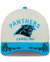 New Era Men's Cream/Blue Carolina Panthers 2025 Nfl Draft 9FORTY A-Frame M-Crown Adjustable Hat