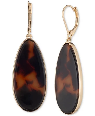 Lauren Ralph Lauren Gold-Tone Tortoise Large Drop Earrings