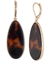 Lauren Ralph Lauren Gold-Tone Tortoise Large Drop Earrings