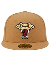 New Era Men's Khaki Wisconsin Timber Rattlers Authentic Collection 59FIFTY Fitted Hat