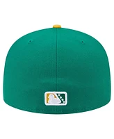 New Era Men's Green/Yellow Stockton Ports Authentic Collection 59FIFTY Fitted Hat