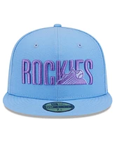 New Era Men's Light Blue Colorado Rockies 2025 City Connect Fan Pack 59FIFTY Fitted Hat