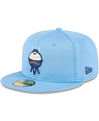 New Era Men's Light Blue Milwaukee Brewers City Connect Batting Practice 59FIFTY Fitted Hat
