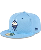 New Era Men's Light Blue Milwaukee Brewers City Connect Batting Practice 59FIFTY Fitted Hat