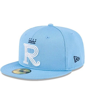 New Era Men's Light Blue Kansas City Royals City Connect Batting Practice 59FIFTY Fitted Hat