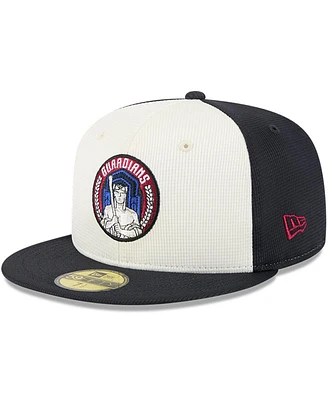 New Era Men's Navy/White Cleveland Guardians City Connect Batting Practice 59FIFTY Fitted Hat