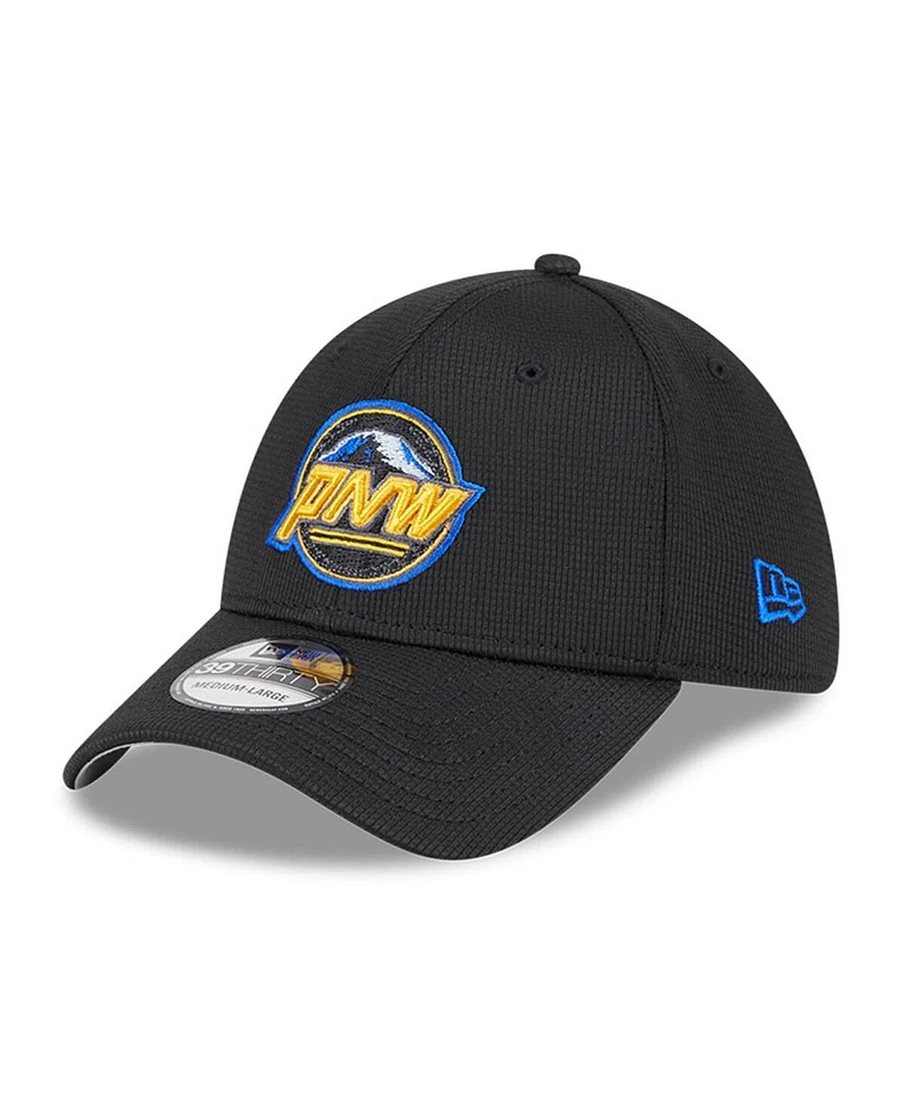 New Era Men's Black Seattle Mariners City Connect Batting Practice 39THIRTY Flex Hat