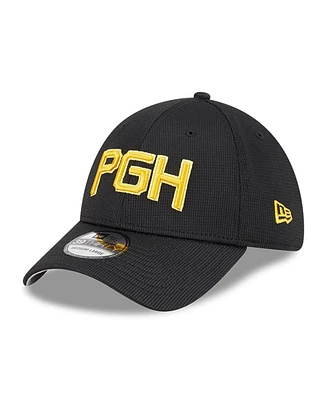 New Era Men's Black Pittsburgh Pirates City Connect Batting Practice 39THIRTY Flex Hat