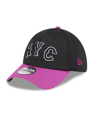 New Era Men's Charcoal/Purple York Mets City Connect Batting Practice 39THIRTY Flex Hat